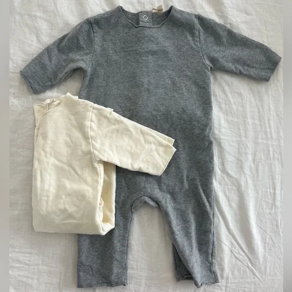 Pair of Gray Label onesie suit/rompers 6-9 months - Picture 1 of 6